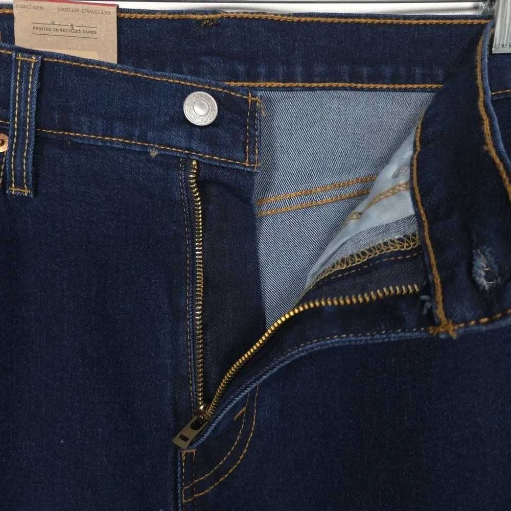 LEVI'S 502 Mens New Taper Jeans W34 L30 Dark Wash Stretch 29507-3197